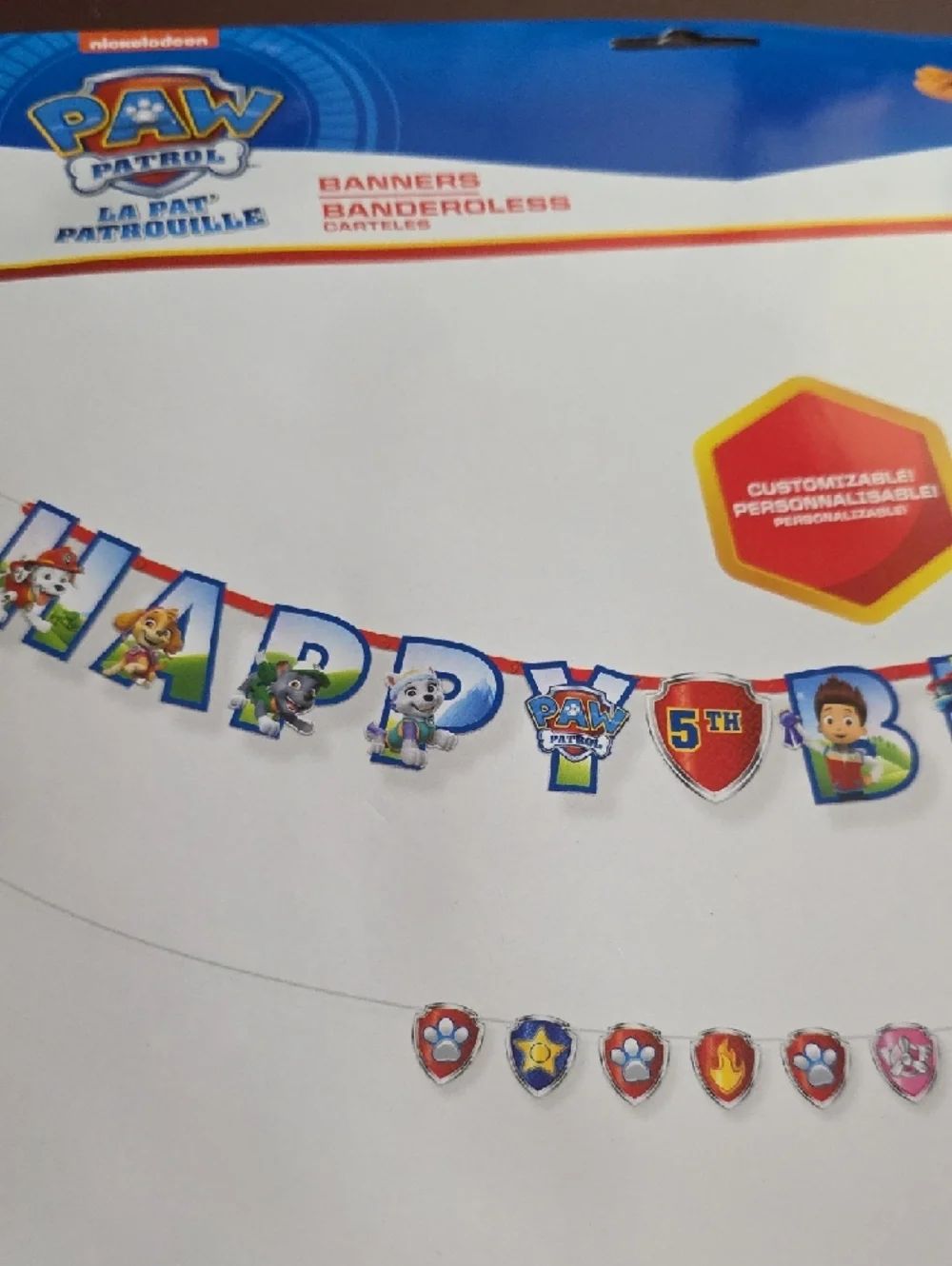 Paw Patrol colors bright themed